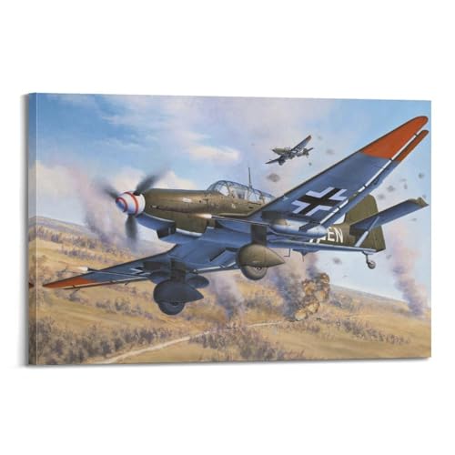WALS Poster im Vintage-Stil, Militärflugzeug, Junkers Ju 87 WW2, Tauchbomber, dekorative Leinwand, Familienschlafzimmer, Kunstwerk, Bild, Gemälde, 30 x 45 cm WALS Poster im Vintage-Stil, Militärflugzeug, Junkers Ju 87 WW2, Tauchbomber, dekorative Leinwand, Familienschlafzimmer, Kunstwerk, Bild, Gemälde, 30 x 45 cm von WALS
