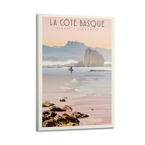 WALS Vintage Reiseposter Frankreich Baskische Küste Dekorative Leinwand Familie Schlafzimmer Kunstwerk Bild Gemälde 30 x 45 cm WALS Vintage Reiseposter Frankreich Baskische Küste Dekorative Leinwand Familie Schlafzimmer Kunstwerk Bild Gemälde 30 x 45 cm von WALS