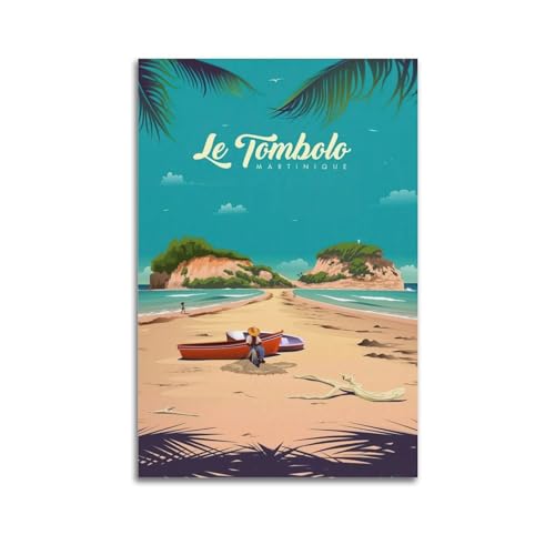 WALS Vintage-Reiseposter Martinique – Le Tombolo, dekorative Leinwand, Familie, Schlafzimmer, Kunstwerk, Bild, Gemälde, 50 x 75 cm WALS Vintage-Reiseposter Martinique – Le Tombolo, dekorative Leinwand, Familie, Schlafzimmer, Kunstwerk, Bild, Gemälde, 50 x 75 cm von WALS