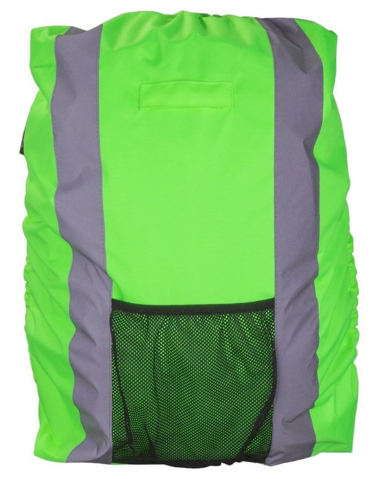 WALSER Campinghocker Safety-Maker Regenabdeckung Regenschutz Grün (1 St), Regenhülle Überzug Sicherheit Reflektor für Rucksack Schulranzen von WALSER