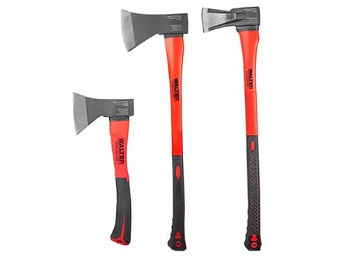 WALTER Axt-Set 3-TLG. 600g Handbeil, 1250g Spaltaxt und 2000g Spalthammer mit Fiberglasgriff | Ergonomischer Griff, Robust, Langlebig | Effizientes Holzspaltwerkzeug Axt Set für Holzbearbeitung WALTER Axt-Set 3-TLG. 600g Handbeil, 1250g Spaltaxt und 2000g Spalthammer mit Fiberglasgriff | Ergonomischer Griff, Robust, Langlebig | Effizientes Holzspaltwerkzeug Axt Set für Holzbearbeitung von WALTER