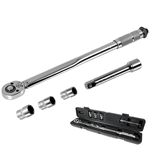 WALTER Drehmomentschlüssel-Satz 1/2" – Präzises Drehmoment 60-210 Nm, inkl. 3-tlg. Steckschlüssel-Set & Verlängerung, robuste Ausführung, einfache Handhabung mit Auswurftaste, hohe Auslösegenauigkeit WALTER Drehmomentschlüssel-Satz 1/2" – Präzises Drehmoment 60-210 Nm, inkl. 3-tlg. Steckschlüssel-Set & Verlängerung, robuste Ausführung, einfache Handhabung mit Auswurftaste, hohe Auslösegenauigkeit von WALTER