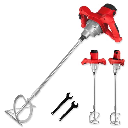 WALTER Farb- und Mörtelrührer 1400 Watt mit Softstartfmechanismus und elektronischer Drehzahlregelung inklusive Rondenrührer Ø 115mm von WALTER