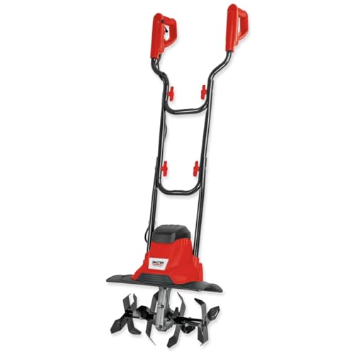 WALTER Gartenfräse 1200 W – Leistungsstarke Elektro-Motorhacke, Ergonomischer Doppelhandgriff, Zwei-Punkt-Sicherheitsschalter, Robuster Stahlrahmen, Ideal zum Ebnen und Graben, Bodenhacke, Bodenfräse von WALTER
