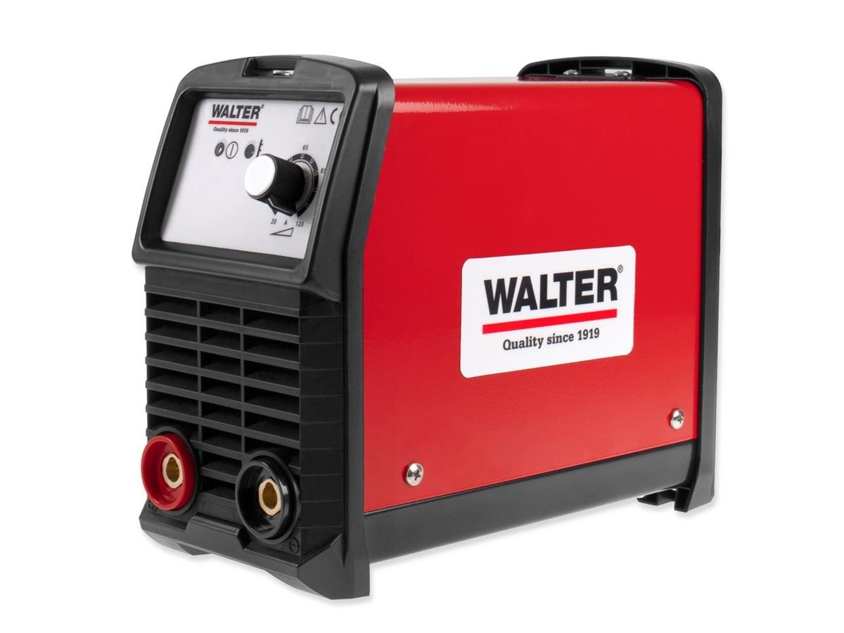 WALTER Inverterschweißgerät WWS-TIS-12A, Inkl. Schlackenhammer mit Drahtbürste, Schweißschutzschild, Tragegurt von WALTER