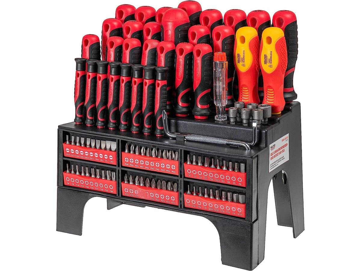 WALTER Schraubendreher XXL, (100 St), Set 100-tlg. von WALTER