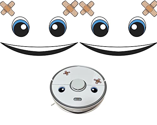 WALWI 2X Aufkleber Gesicht Augen für Saugroboter Staubroboter Mähroboter Wischroboter Thermomix Staubsaugerroboter Mülltonnen Deko Sticker Set Roboter WALWI 2X Aufkleber Gesicht Augen für Saugroboter Staubroboter Mähroboter Wischroboter Thermomix Staubsaugerroboter Mülltonnen Deko Sticker Set Roboter von WALWI