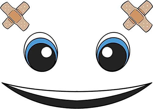 WALWI Aufkleber Gesicht Augen für Saugroboter Staubroboter Mähroboter Wischroboter Thermomix Staubsaugerroboter Mülltonnen Deko Sticker Set Roboter von WALWI