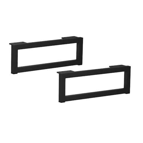 WAMAK Hochwertige Rechteckige Möbelfüße 2 Stück | Stilvolle Möbelbeine für Sofas und Schränke – Matt Schwarz, Höhe: 120 mm, Robuste Möbelbasis im Loft-Design (Höhe: 12cm | Breite: 35cm [2 Stück]) von WAMAK