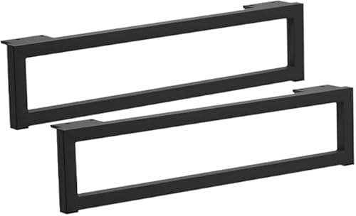 WAMAK Hochwertige Rechteckige Möbelfüße 2 Stück | Stilvolle Möbelbeine für Sofas und Schränke – Matt Schwarz, Höhe: 120 mm, Robuste Möbelbasis im Loft-Design (Höhe: 12cm | Breite: 50cm [2 Stück]) von WAMAK