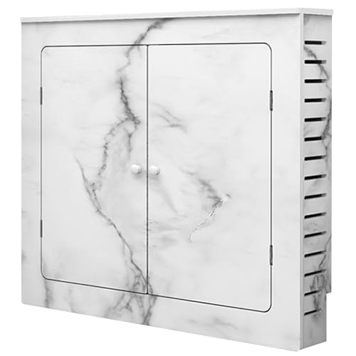 Heizkörperverkleidung, Heizkörper Abdeckung mit 2 Türen, Weißes Heizschrankregal, Moderner Heizschrank, Leicht zu Reinigen für Zuhause, Büro(50x80x20 cm) von WAMJ AQDY