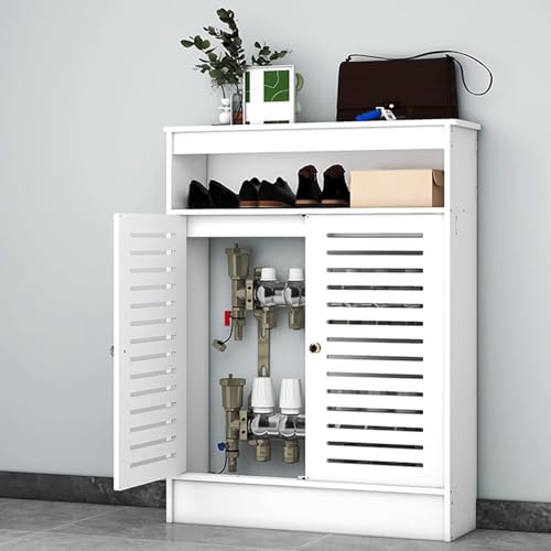 Heizkörperverkleidung, Heizkörperverkleidung Holz für Zuhause, Dekorativer Aufbewahrungsschrank für Wohnzimmerheizungen, Badezimmerschrank für Zuhause, Weiß(70x100x20 cm) von WAMJ AQDY