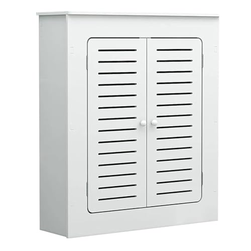 Heizkörperverkleidung, Verkleidung Heizung, 2-Türiges Heizschrankregal, PVC-Schalterventil-Abschirmschrank, Leicht Zu Reinigen für Wohnzimmer, Schlafzimmer(80x70x15 cm) von WAMJ AQDY