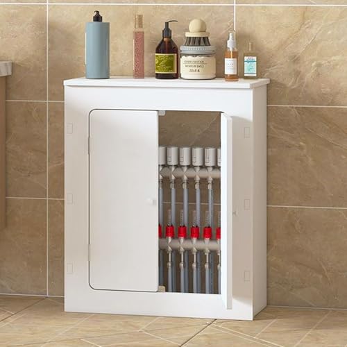 Heizungsverkleidung, Heizkörperabdeckung, Doppeltürschrank aus Wasserfesten Holz-Kunststoff-Platten, Leicht zu Reinigen(70x80x25 cm) von WAMJ AQDY