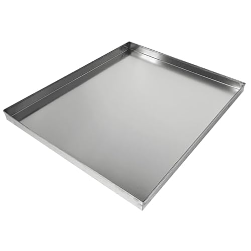 Hundekäfig-Tablett Ersatz Passend für Metall Hundebox, Edelstahl-Ersatzwanne für Hundekäfige, Leicht zu Reinigen, für Futternapf, Auslaufsicher, Kau- und Bruchsicher(40x40x5cm(15.7x15.7x2.0in)) von WAMJ AQDY