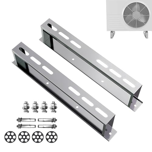 Mini-Split-Kondensatorständer, Mini-Split-Bodenständer, Halterung für Klimaanlagen-Halterung für Kondensator-Wärmepumpensysteme, Bis zu 250 KG(46x10x4.5cm) von WAMJ AQDY