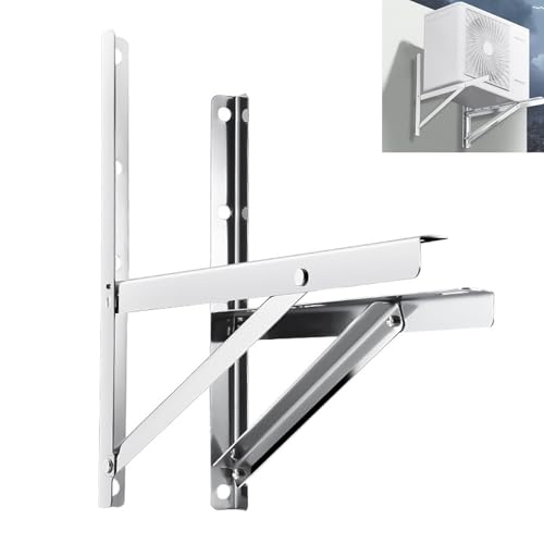 Mini-Split-Wandhalterung, Mini-Split-Ständer aus Edelstahl für Klimaanlagen-Wärmepumpensysteme, Max. Tragkraft 500 KG(50x50x40cm) von WAMJ AQDY