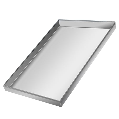 WAMJ AQDY Waschmaschinenwanne, Ersatzschale für Hundebox, Ölwanne Auffangwanne, Robuster Edelstahl 201 zum Schutz des Bodens, ohne Loch(80x80x4cm (31.5x31.5x1.6in)) von WAMJ AQDY