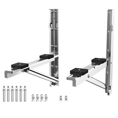 Wandkonsole Klimaanlage, Universelle Mini-Split-Montagehalterung für den Außenbereich, Max. 430 KG Tragkraft, Edelstahl, Inklusive Anti-Vibrations-Pads(50x55x38.5cm) von WAMJ AQDY