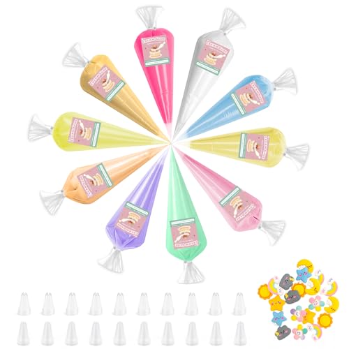 WAN2TLK Decoden Cream Glue Kit, 10pcs Simulation Falsche Schlagsahne Creme Glue, DIY Handyhülle Kit, Deco Creme mit Harz Dekorationen und Düsen für DIY Handwerk Geschenk, Aufgeschlagene Tonerde von WAN2TLK