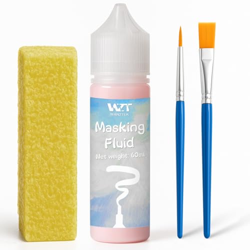 WAN2TLK Maskierflüssigkeit für Aquarellmalerei – 60 ml Rosa Aquarell-Maskierflüssigkeit mit Pinsel und Radiergummi, für Tusche – Aquarell, Gouachemalerei & Illustration – Kunst- & Bastelbedarf WAN2TLK Maskierflüssigkeit für Aquarellmalerei – 60 ml Rosa Aquarell-Maskierflüssigkeit mit Pinsel und Radiergummi, für Tusche – Aquarell, Gouachemalerei & Illustration – Kunst- & Bastelbedarf von WAN2TLK