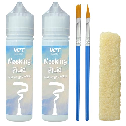 WAN2TLK Masking Marker fine, Strichstärke 1-2 mm, abziehbares Rubbelkrepp in Markerform, für präzise und kantenscharfe Linienführung inmitten fließender Aquarellfarbe, Blue Maskierflüssigkeit WAN2TLK Masking Marker fine, Strichstärke 1-2 mm, abziehbares Rubbelkrepp in Markerform, für präzise und kantenscharfe Linienführung inmitten fließender Aquarellfarbe, Blue Maskierflüssigkeit von WAN2TLK