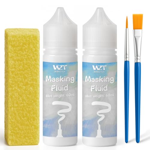 WAN2TLK Masking Marker fine, Strichstärke 1-2 mm, abziehbares Rubbelkrepp in Markerform, für präzise und kantenscharfe Linienführung inmitten fließender Aquarellfarbe, Weiß Maskierflüssigkeit WAN2TLK Masking Marker fine, Strichstärke 1-2 mm, abziehbares Rubbelkrepp in Markerform, für präzise und kantenscharfe Linienführung inmitten fließender Aquarellfarbe, Weiß Maskierflüssigkeit von WAN2TLK