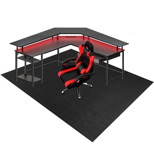 WANAM Bürostuhl Unterlage Kratzfest Schreibtischstuhl Teppich - bodenschutzmatte, Anti Rutsch Stuhlmatte für Home Office, Upgrade - Version Computerstuhl Teppiche für Parkett Hartböden 140 x 160 cm von WANAM