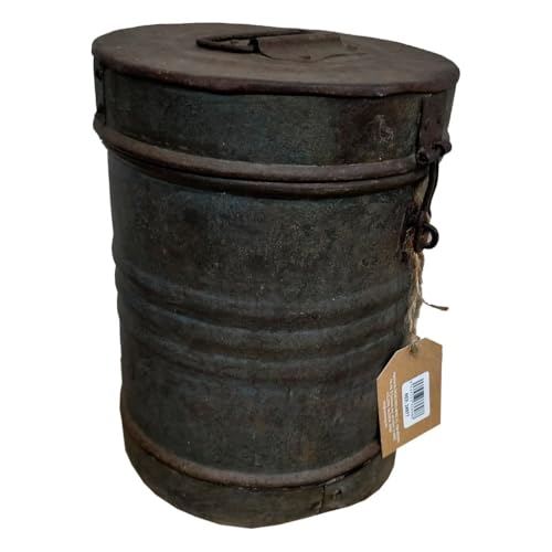 Bidón de almacenaje de metal marrón 29x29x26 Bidón de almacenaje de metal marrón 29x29x26 von WANDERLUST DECO