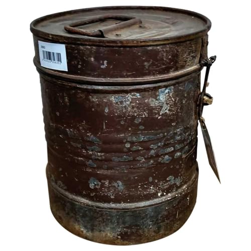 Bidón de metal marrón 20x20x24 von WANDERLUST DECO