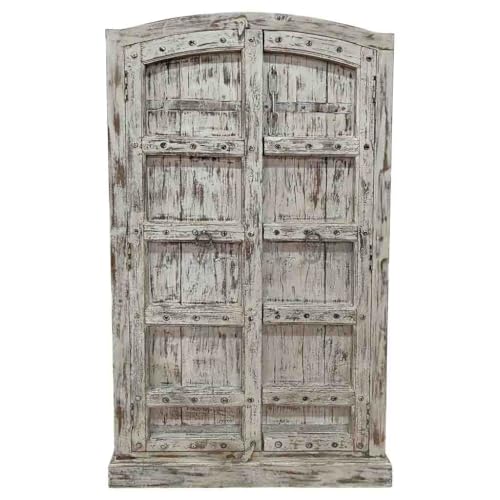 WANDERLUST DECO Holzschrank, handgefertigt, Weiß, 107 x 42 x 191 cm von WANDERLUST DECO