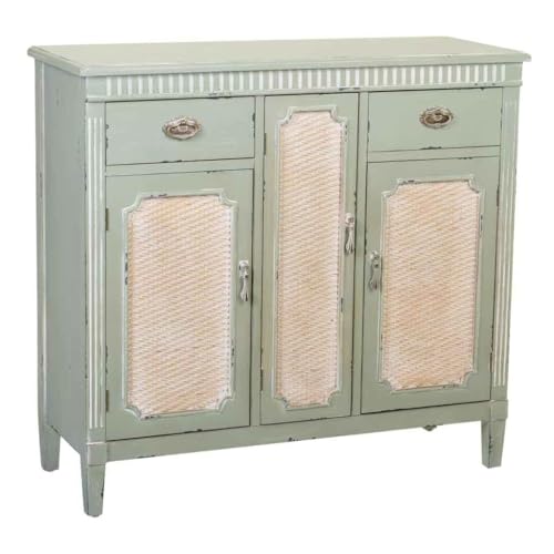 WANDERLUST DECO Recibidor de Madera Verde 95x36x88 von WANDERLUST DECO