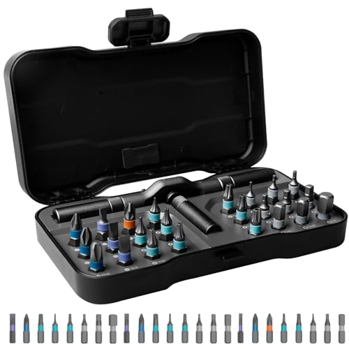 WANDGU 24 in 1 Ratschen Schraubendreher Set: Ratschen Feinmechanik 24 in 1 mit Koffer, Leichtgewicht Ratschen Schraubendreher und Bit Set mit Abnehmbarem T-Ratschengriff für Möbel, Computer von WANDGU
