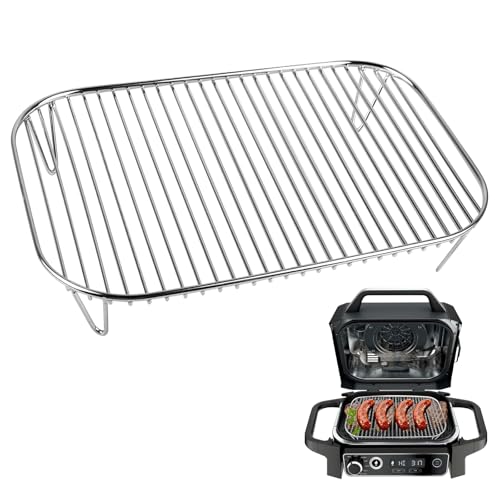 WANDGU Dreifach Air Fryer Rack: 1 Stück 304 Edelstahl Heißluftfritteuse Grillrost Zubehör, multifunktional für Ninja-Ofen, Mikrowelle, Backen (20.8×20.8×9.5cm) von WANDGU
