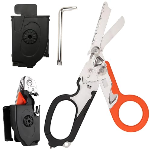 WANDGU Trauma Schere Rettungsschere: 6 in 1 Multitool Faltbare Scherenzange, Notfallschere Verbandsschere aus Edelstahl, für Professionelle Rettungsdienste, Outdoor Camping WANDGU Trauma Schere Rettungsschere: 6 in 1 Multitool Faltbare Scherenzange, Notfallschere Verbandsschere aus Edelstahl, für Professionelle Rettungsdienste, Outdoor Camping von WANDGU