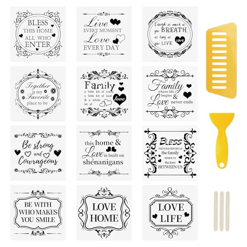 „WANDIC 12 Stück Rub-on-Transfer-Aufkleber, schwarze Worte, Transfer-Aufkleber, inspirierende DIY-Scrapbook-Aufkleber für Grußkarten, Geschenkverpackungen, Dekoration „WANDIC 12 Stück Rub-on-Transfer-Aufkleber, schwarze Worte, Transfer-Aufkleber, inspirierende DIY-Scrapbook-Aufkleber für Grußkarten, Geschenkverpackungen, Dekoration von WANDIC