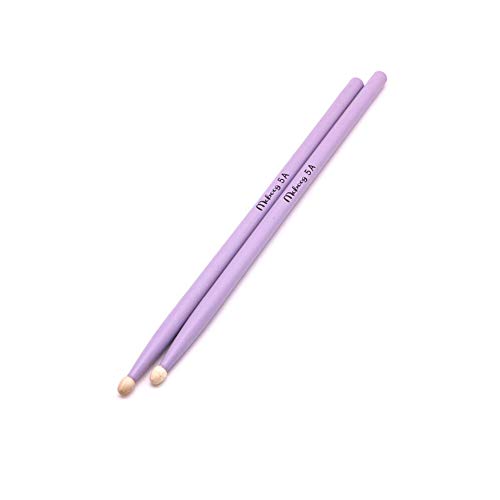 WANDIC 5A Drumsticks, Classic Lightweight Maple Wood Tip Trommelstöcke für Kinder Erwachsene, violett von WANDIC