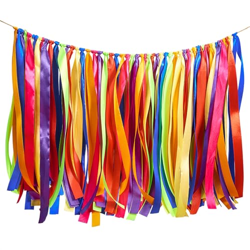 WANDIC Party Banner, Quasten Bänder Banner Fabric Banner für Babyparty, Hochzeiten, Geburtstag, Jahrestag, Abschluss Feier Dekoration WANDIC Party Banner, Quasten Bänder Banner Fabric Banner für Babyparty, Hochzeiten, Geburtstag, Jahrestag, Abschluss Feier Dekoration von WANDIC