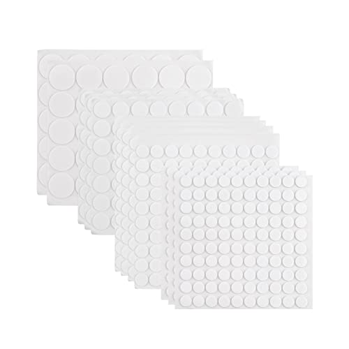 WANDIC Selbstklebende Schaumstoff-Punkte, 12 Blatt 4 Größen, doppelseitig klebende Schaumstoff-Punkte, rund, 3D-Pop-Schaumstoff-Punkte, Klebehalterung für Bastelarbeiten, Bastelarbeiten, Kunstbedarf von WANDIC