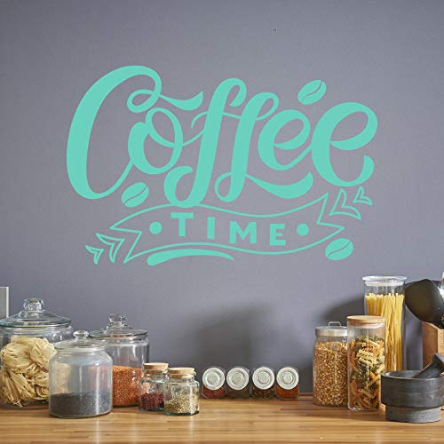 COFFEE TIME - Wandtattoo Sticker Aufkleber Kaffeezeit Kaffee Zeit (Mint, 75 x 49 cm) von WANDKIND