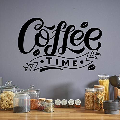 COFFEE TIME - Wandtattoo Sticker Aufkleber Kaffeezeit Kaffee Zeit (Schwarz, 30 x 19 cm) von WANDKIND