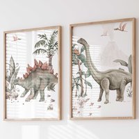 Dinosaurier Poster 2Er Set Dino Wandbild P2006/Kinderzimmer Deko Wandbilder Bilder Dinosaurier Poster 2Er Set Dino Wandbild P2006/Kinderzimmer Deko Wandbilder Bilder von WANDKIND