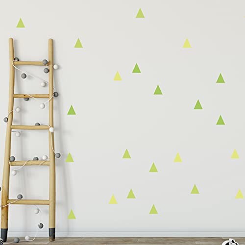Dreieck Set Wandtattoo 60 Stück für Babyzimmer V286 Aufkleber Sticker Dreiecken Wandaufkleber Kinderzimmer Triangle in verschiedenen Farben (Grün) von WANDKIND