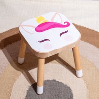 Einhorn Aufkleber Für Ikea Flisat Kinderhocker Klebefolie Möbelfolie Sticker Kinderzimmer Bett Hocker | Ohne Möbel Ifh203 von WANDKIND
