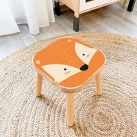 Fuchs Aufkleber Für Ikea Flisat Kinderhocker Klebefolie Möbelfolie Sticker Kinderzimmer Bett Hocker | Ohne Möbel Ifh201 von WANDKIND