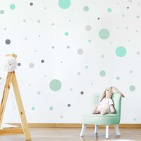 Kreis Set 60 Stück Wandtattoo Für Kinderzimmer V336 Aufkleber Sticker Wandaufkleber Punkte Dots Klebepunkte | Mint Türkis Kreis Set 60 Stück Wandtattoo Für Kinderzimmer V336 Aufkleber Sticker Wandaufkleber Punkte Dots Klebepunkte | Mint Türkis von WANDKIND