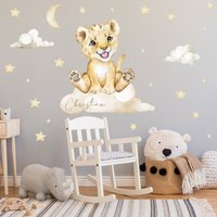 Löwe Auf Der Wolke V331 Mit Wunschname Wandtattoo Kinderzimmer Wandaufkleber Sticker Aufkleber Namensaufkleber Name Löwen Deko Löwe Auf Der Wolke V331 Mit Wunschname Wandtattoo Kinderzimmer Wandaufkleber Sticker Aufkleber Namensaufkleber Name Löwen Deko von WANDKIND