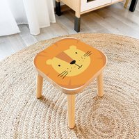 Löwe Aufkleber Für Ikea Flisat Kinderhocker Klebefolie Möbelfolie Sticker Kinderzimmer Bett Hocker | Ohne Möbel Ifh202 von WANDKIND