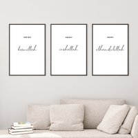 Poster 3Er Set Premium P701/start With Bismillah | Hope Inshallah End Elhamdulillah Poster 3Er Set Premium P701/start With Bismillah | Hope Inshallah End Elhamdulillah von WANDKIND