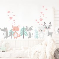 Tiere Im Wald V301 Wandtattoo Set Kinderzimmer Wandaufkleber Sticker Aufkleber Waldtiere Kindergarten Fuchs Elch Hase Reh Bär Tiere Im Wald V301 Wandtattoo Set Kinderzimmer Wandaufkleber Sticker Aufkleber Waldtiere Kindergarten Fuchs Elch Hase Reh Bär von WANDKIND